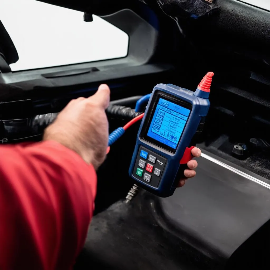 OBD scanner in use